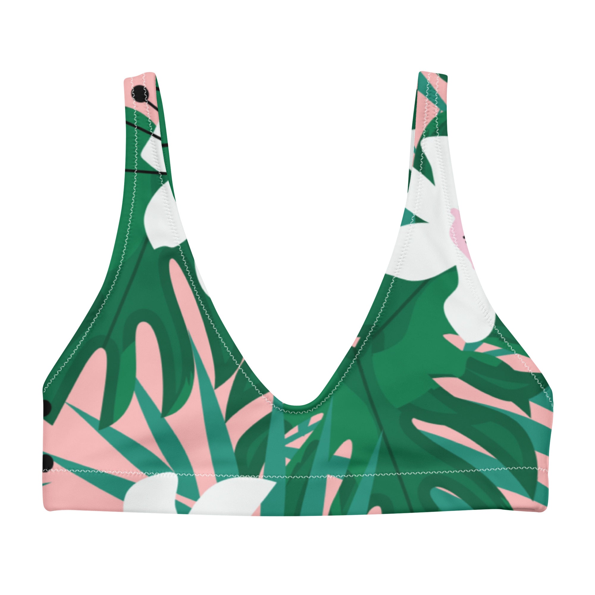 Recyceltes, gepolsterstes Bikini-Oberteil Hawaii - earlyfish