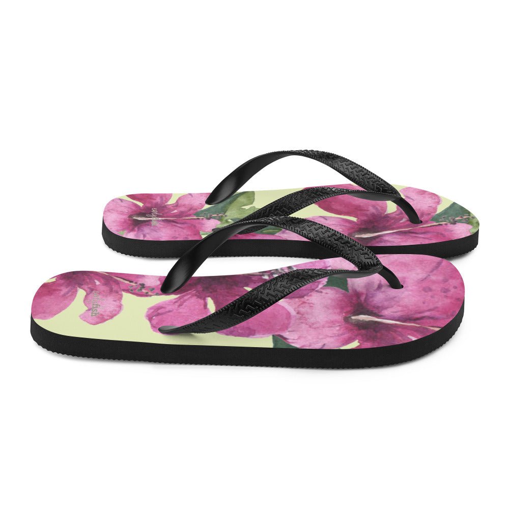 Flip-Flops tropical flower pink/green - earlyfish